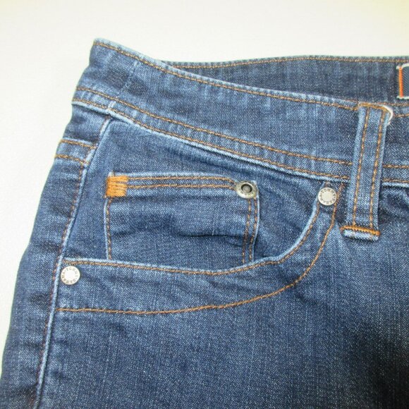 Tommy Bahama womens dark distressed stretch denim bermuda shorts 6 EUC - Picture 3 of 9